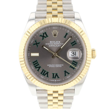 Rolex - Datejust 41 Steel / Gold / Fluted / Jubilee Wimbledon Dial