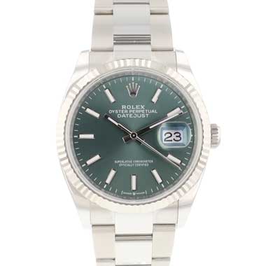 Rolex - Datejust 36 Oyster Fluted Mint Green NEW 2024