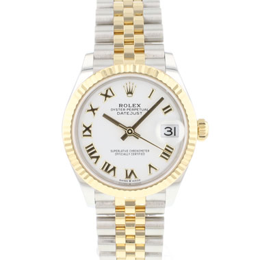Rolex - Datejust 31 Steel Gold Jubilee Fluted White Roman Dial NEW