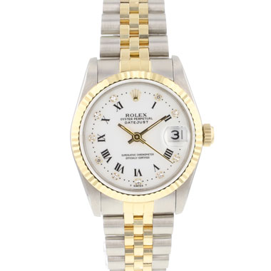 Rolex - Datejust 31 Midsize Steel Gold Jubilee Fluted White Diamond Dial