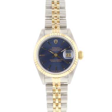 Rolex - Datejust 26 Steel Gold Jubilee Fluted Blue Dial