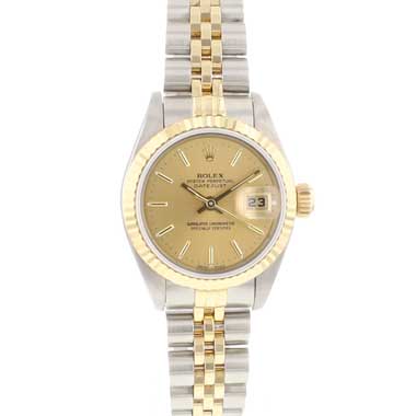 Rolex - Datejust 26 Jubilee Fluted Steel Gold Champagne Dial