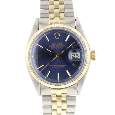 Rolex - Datejust 36 Steel Gold Jubilee Fluted Blue Dial
