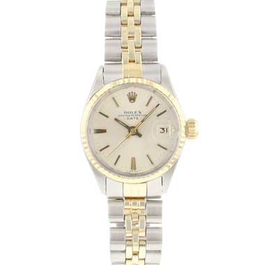 Rolex - Lady Date 26 Steel Gold Jubilee Fluted Silver Dial