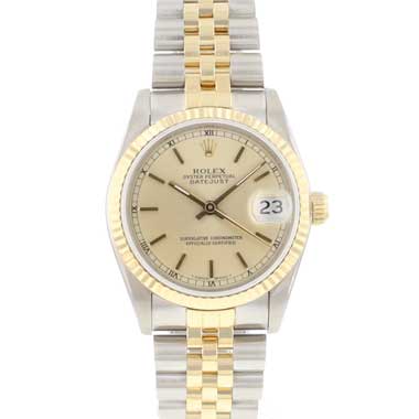 Rolex - Datejust 31MM Steel Gold Jubilee Fluted Champagne Dial