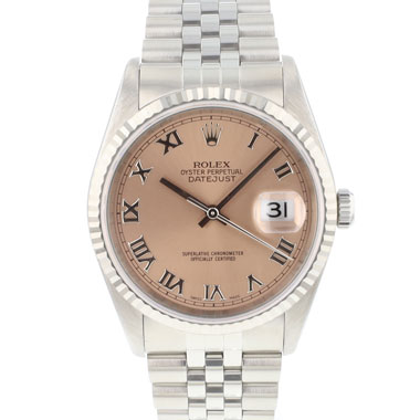 Rolex - Datejust 36 Jubilee Fluted Pink Salmon Roman Dial
