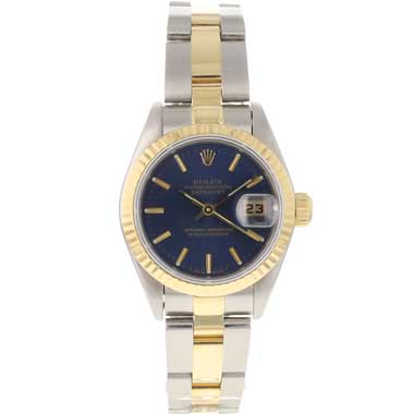 Rolex - Datejust 26 Steel Gold Oyster Fluted Blue Dial