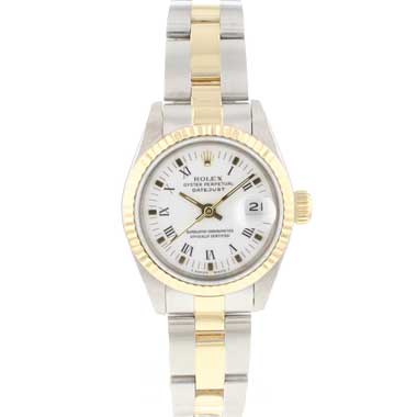 Rolex - Datejust 26 Steel Gold Oyster Fluted White Dial