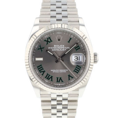 Rolex - Datejust 36 Jubilee Fluted  Wimbledon Dial NEW