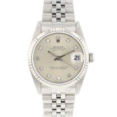 Rolex - Datejust 31MM Silver Fluted Diamond Dial