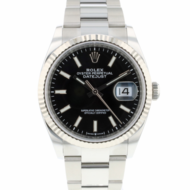 Rolex - Datejust 36 Oyster Fluted Black Dial