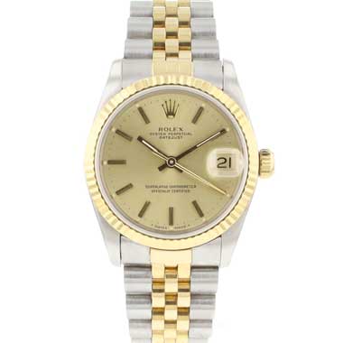 Rolex - Datejust 31MM Steel Gold Jubilee Fluted Champagne Dial