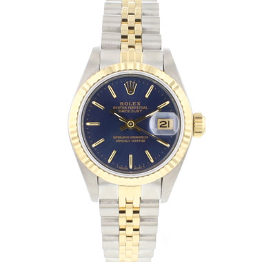 Rolex - Datejust 26 Steel Gold Jubilee Fluted Blue Dial