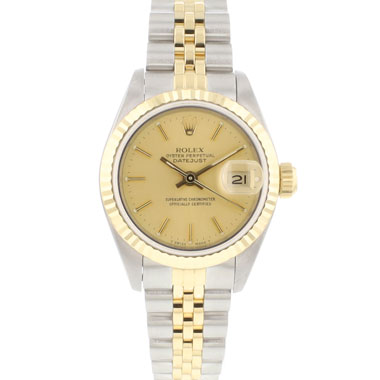 Rolex - Datejust 26 Steel Gold Jubilee Fluted Champagne Dial