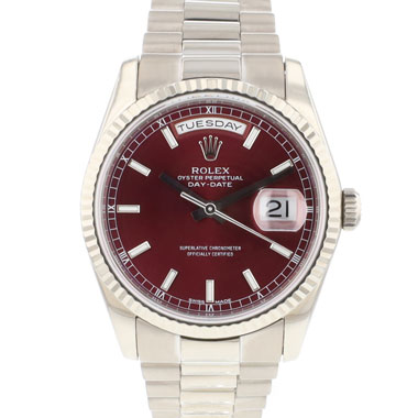 Rolex - Day-Date 36 White Gold Cherry Dial