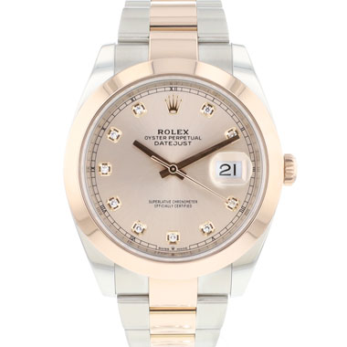 Rolex - Datejust 41 Steel / Everose Gold Diamond Dial