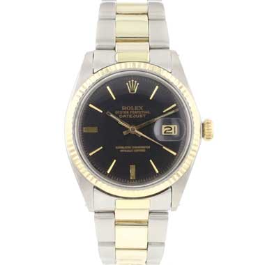 Rolex - Datejust 36 Steel / Gold Oyster Fluted Black Dial