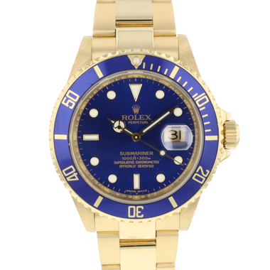 Rolex - Submariner Date Yellow Gold Blue Dial Rehaut