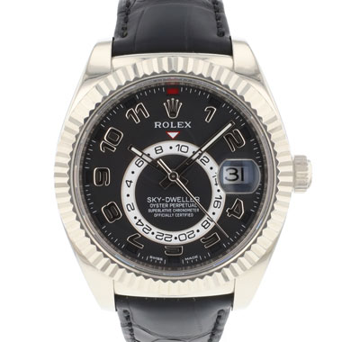 Rolex - Sky-Dweller White Gold Matt Black Arabic Dial