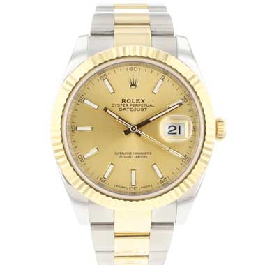 Rolex - Datejust 41 Gold/Steel Fluted Oyster Champagne Dial