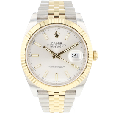 Rolex - Datejust 41 Steel Gold Jubilee Fluted Silver Dial