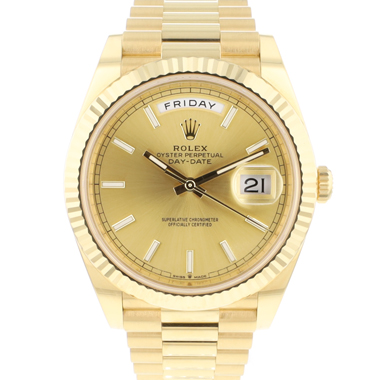 Rolex - Day-Date 40MM Yellow Gold Champagne Dial Like NEW