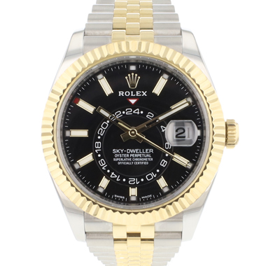 Rolex - Sky-Dweller Steel/Gold Jubilee Black Dial