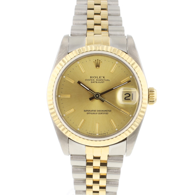 Rolex - Datejust 31MM Steel Gold Jubilee Fluted Champagne Dial