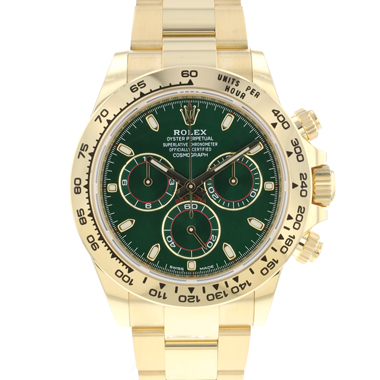 Rolex - Daytona Yellow Gold Green Dial NEW