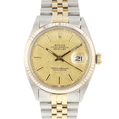 Rolex - Datejust 36 Steel Gold Jubilee Fluted Linen Dial