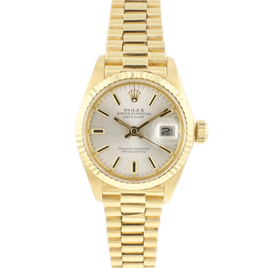 Rolex - Datejust Lady 26 Yellow Gold President Silver Dial