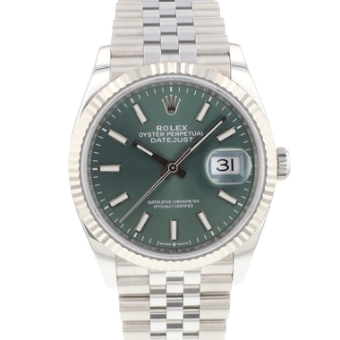 Rolex - Datejust 36 Jubilee Fluted Mint Green NEW