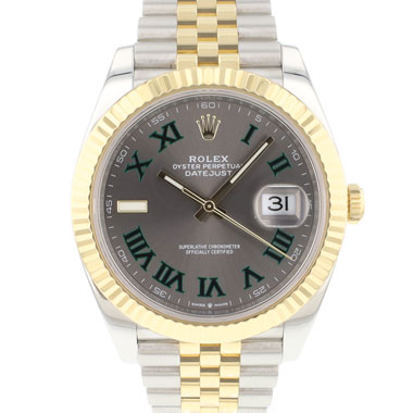 Rolex - Datejust 41 Steel / Gold / Fluted / Jubilee Wimbledon Dial New 2024