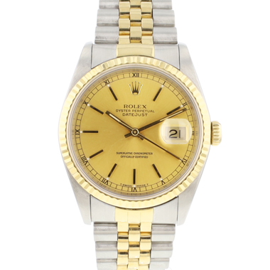 Rolex - Datejust 36 Steel Gold Jubilee Fluted Champagne Dial