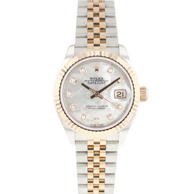 Rolex - Datejust 28MM Steel Everose Gold Jubilee Fluted Diamond MoP Dial