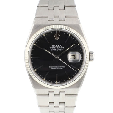 Rolex - Datejust 36 Oysterquartz Fluted Black Dial