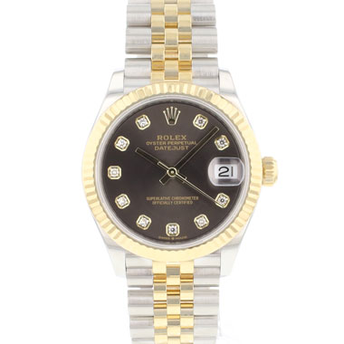 Rolex - Datejust 31 Steel / Gold Jubilee Fluted Grey Diamond Dial