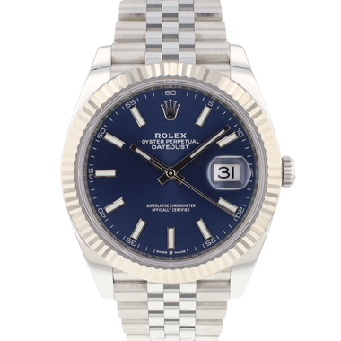 Rolex - Datejust 41 Jubilee Fluted Blue Dial NEW