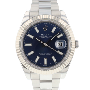 Rolex - Datejust II Oyster Fluted Blue Dial