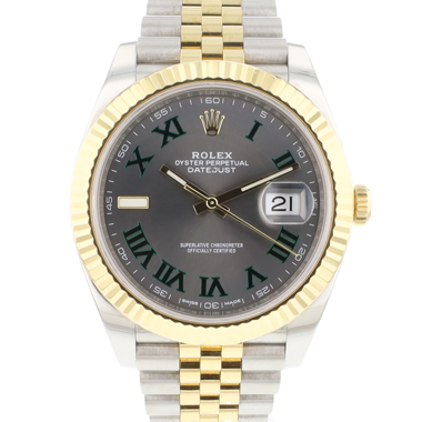 Rolex - Datejust 41 Steel / Gold Jubilee Fluted Wimbledon Dial