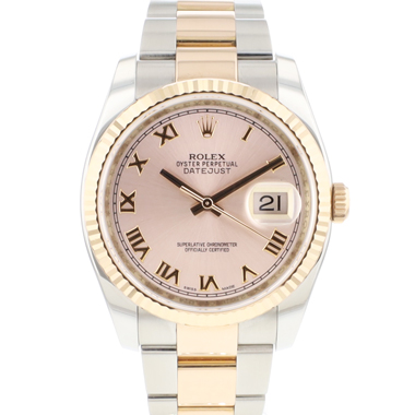 Rolex - Datejust 36 Oyster Steel / Everose Pink Roman Dial