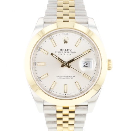 Datejust 41 Gold Steel Jubilee SIlver Dial