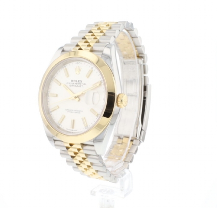 Datejust 41 Gold Steel Jubilee SIlver Dial
