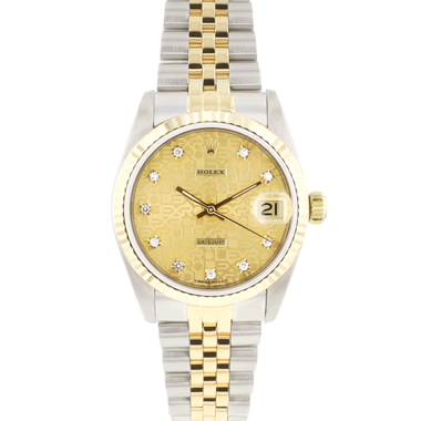 Rolex - Datejust 31MM Steel Gold Jubilee Fluted Diamond Logo Dial