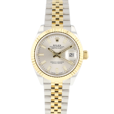 Rolex - Datejust 28 Jubilee Fluted Steel Gold Silver Dial