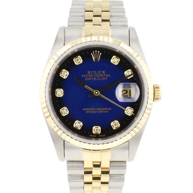 Rolex - Datejust 36 Steel Gold Jubilee Fluted Blue Vignet Dial