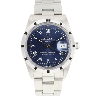 Rolex - Oyster Perpetual Date Blue Roman Dial