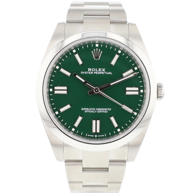 Rolex - Oyster Perpetual 41 Green Dial 124300 NEW 2024 In Stickers