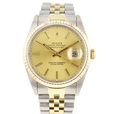 Rolex - Datejust 36 Steel Gold Jubilee Fluted Champagne Dial