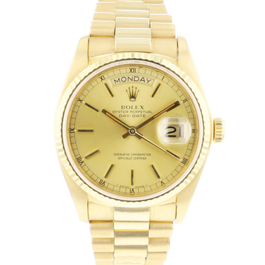 Rolex - Day-Date 36 Yellow Gold Stick Dial